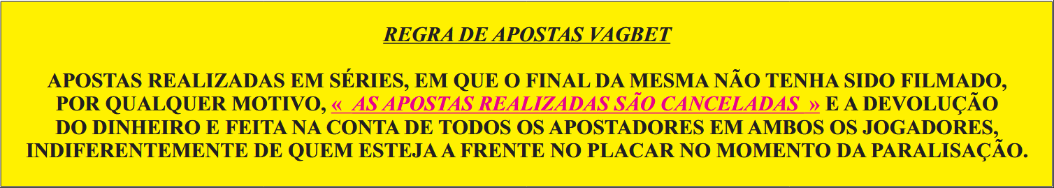 Regras de apostas